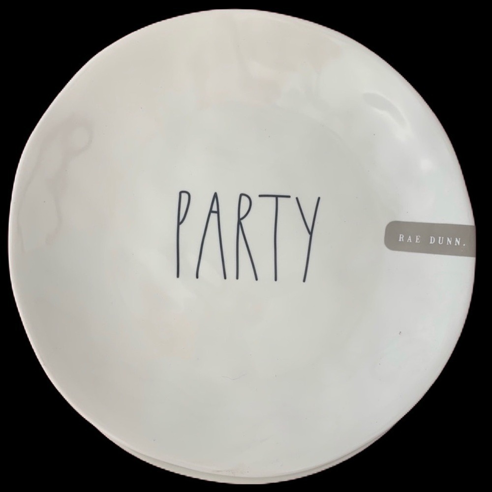 Rae Dunn Melamine Party Plates Set 4